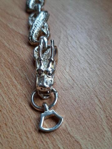 Zilveren armband draak. beschikbaar voor biedingen
