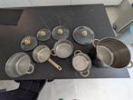 5 delige set kookpotten, Inox, Gebruikt, Keramische plaat, Ophalen