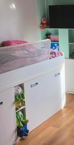 Half hoogslaper wit, Kinderen en Baby's, Kinderkamer | Stapelbedden en Hoogslapers, Ophalen, Gebruikt, Halfhoogslaper
