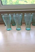 8 Nieuwe Coca Cola Glazen in Groen Glas - 2 Motiefjes, Ophalen of Verzenden, Nieuw, Frisdrankglas
