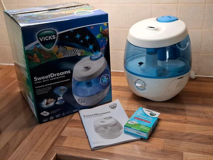 Humidificateur à ultrasons Vicks SweetDreams, Electroménager, Équipement de traitement de l'air, Comme neuf, Humidificateur, Enlèvement ou Envoi