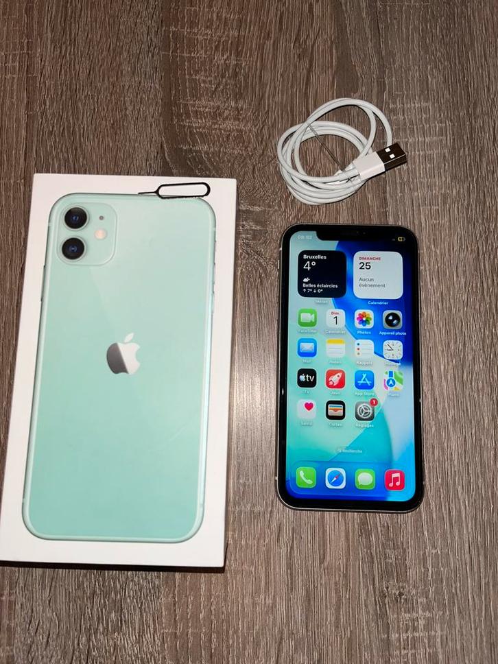 Apple iPhone 11, Télécoms, Téléphonie mobile | Apple iPhone, Reconditionné, 64 GB, Sans abonnement, Sans simlock, iPhone 11, Blanc