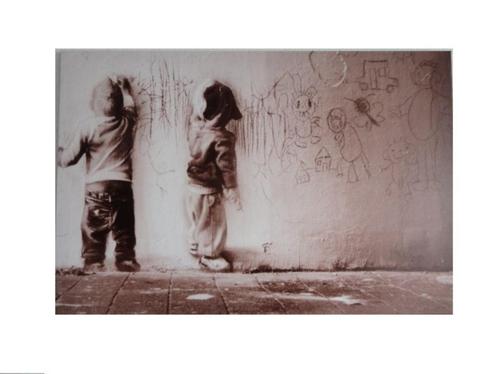 " Children " Prachtige art print op canvasdoek, Antiek en Kunst, Kunst | Schilderijen | Modern, Ophalen of Verzenden