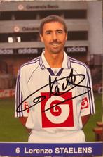 Carte individuelle dédicacée RSC Anderlecht Staelens, Collections, Enlèvement ou Envoi