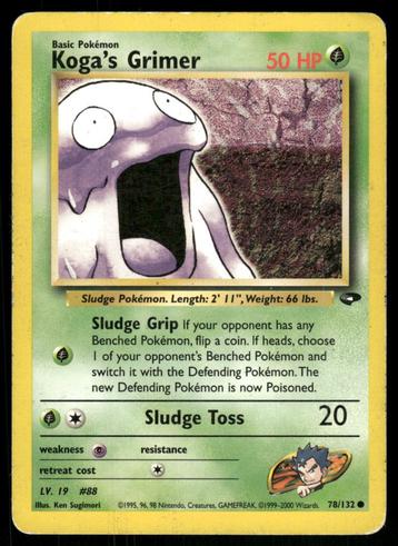 Koga's Grimer 78/132 - Gym Challenge (Good) beschikbaar voor biedingen