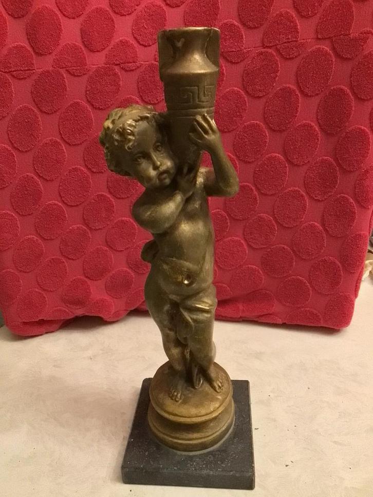 Oud beeld engel Griekse amfoor, Verzamelen, Beelden en Beeldjes, Ophalen of Verzenden