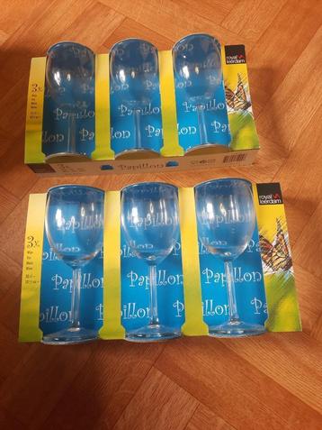 set van 3 nieuwe wijnglazen keuze uit 25 cl en 30cl Papillon beschikbaar voor biedingen