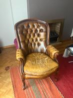 Antieke chesterfield fauteuil, Huis en Inrichting, Fauteuils, Ophalen, Gebruikt