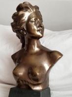 ✓PRACHTIGE JEF LAMBEAUX damesbuste, verguld brons ≈ 53 cm, Ophalen, Brons