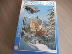 puzzel Neuschwanstein 500, Hobby en Vrije tijd, Denksport en Puzzels, Ophalen of Verzenden, 500 t/m 1500 stukjes, Legpuzzel, Zo goed als nieuw