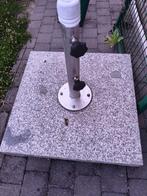 Parasolvoet graniet 70x 70 met nieuwe inox buis, Ophalen, Gebruikt, Parasolvoet
