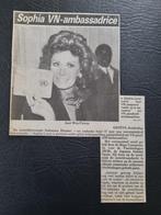 Italiaanse actrice Sophia Loren VN-ambassadrice (krant 1992), Knipsel(s), Verzenden