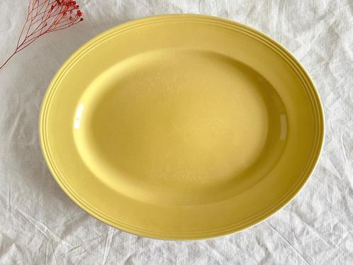 Plat ovale jaune Boch, Antiek en Kunst, Antiek | Servies los, Ophalen of Verzenden
