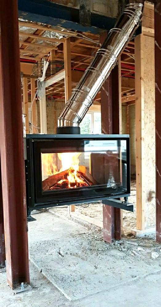 Promo M-Design foyer à bois modèle Venus V23 850 Double Face, Maison & Meubles, Cheminées, Neuf, Cheminée au bois, Enlèvement ou Envoi