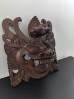 Indonesisch drakenmasker in houtsnijwerk, Huis en Inrichting, Ophalen of Verzenden, Zo goed als nieuw