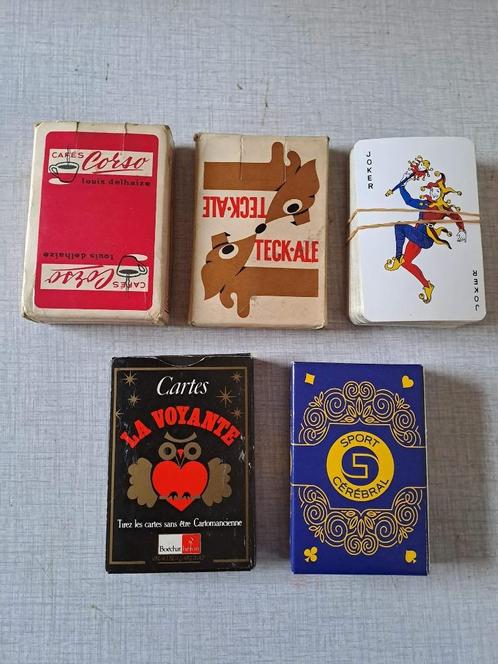 Lot de 5 Jeux de carte dont “ La voyante “, Hobby en Vrije tijd, Gezelschapsspellen | Kaartspellen, Zo goed als nieuw, Ophalen of Verzenden