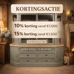 Buffetkast / vitrinekast teakhout + korting + levering, Teakhout, Ophalen of Verzenden, Zo goed als nieuw, Landelijk vintage industrieel brocante modern Scandinavisch