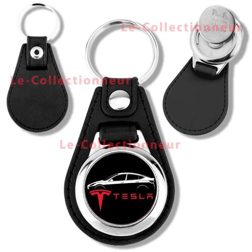 TESLA #1 porte clés jeton de caddie en métal, Verzamelen, Sleutelhangers, Nieuw, Ophalen of Verzenden