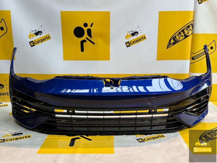 VW GOLF 8R R20 VOORBUMPER 6XPDC LD5K LAPIZ BLUE 5H0807221E, Auto-onderdelen, Carrosserie, Bumper, Volkswagen, Voor, Gebruikt