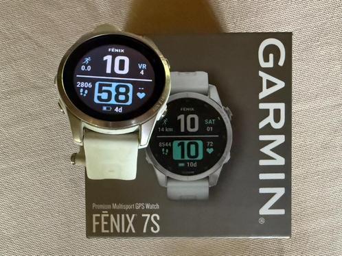 garmin fenix 7s 42mm, Handtassen en Accessoires, Sporthorloges, Gebruikt, Wit, Afstand, Calorieverbanding, Conditie, GPS, Hartslag