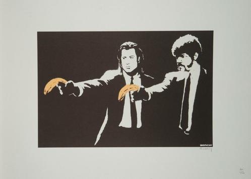 Banksy - Pulp Fiction Banana, Antiek en Kunst, Kunst | Litho's en Zeefdrukken, Ophalen of Verzenden