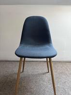 6 eetkamerstoelen, Huis en Inrichting, Stoelen, Ophalen, Gebruikt, Blauw, Metaal