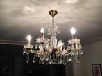 Kristallen kroonluchter met 6 armen, Huis en Inrichting, Lampen | Kroonluchters, Ophalen, Gebruikt, Glas