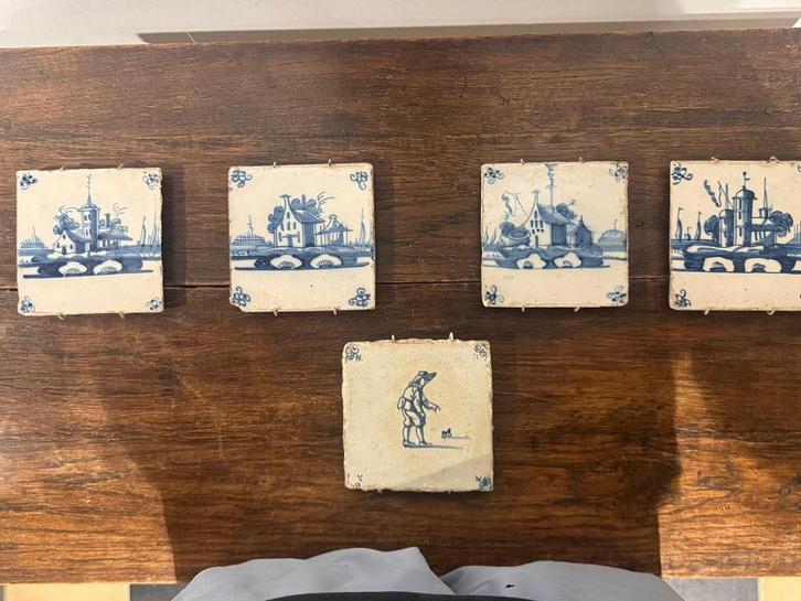 Antieke Delfste Tegeltjes, Antiek en Kunst, Antiek | Wandborden en Tegels, Ophalen of Verzenden