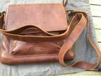 Handtas, cross body, leder,  merk DR Amsterdam, Handtassen en Accessoires, Tassen | Schoudertassen, Bruin, Zo goed als nieuw, Leer
