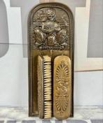 Porte-pinceaux ancien 1920 Volendam Brosses coton et cuivre, Antiquités & Art, Enlèvement ou Envoi