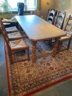 Eiken tafel en stoelen, Huis en Inrichting, Tafels | Eettafels, Ophalen, Gebruikt, Klassiek, Eikenhout