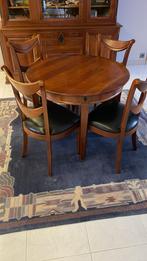 Woonkamerset in kerselaar: 3 kasten + tafel + 4 stoelen, Huis en Inrichting, Ophalen, Gebruikt, 4 tot 6 stoelen