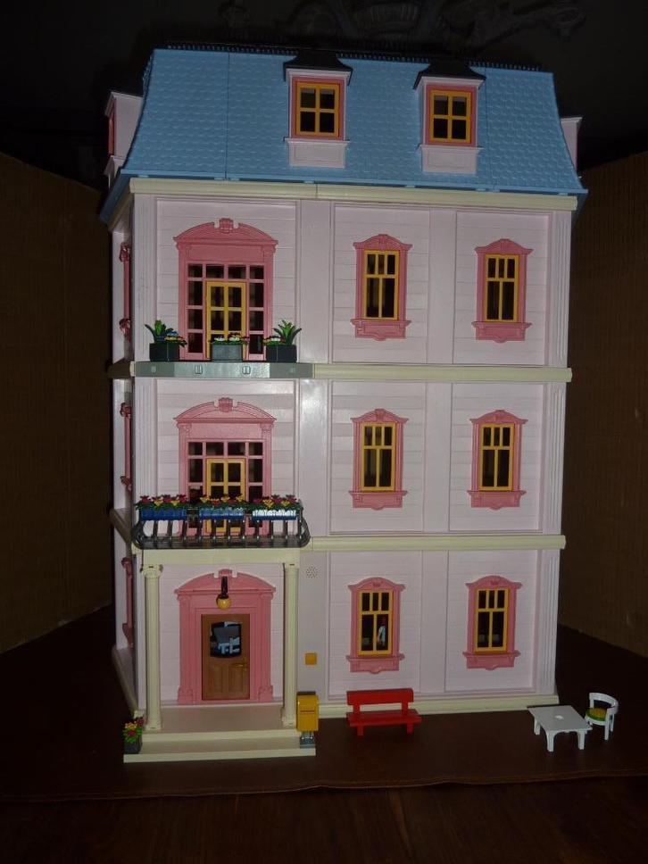 Nostalgisch huis Dollhouse 5303 extra verdieping bemeubeld, Kinderen en Baby's, Speelgoed | Playmobil, Zo goed als nieuw, Complete set