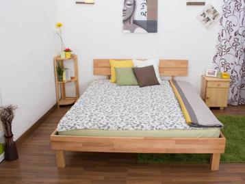 Lit Futon cœur de hêtre massif + Sommiers + Matelas  disponible aux enchères