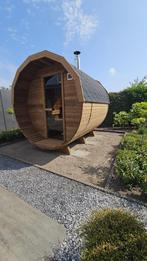 2.5M Barrel Sauna van donker, Scandinavisch grenenhout, Sport en Fitness, Sauna, Verzenden, Nieuw, Fins of Traditioneel, Complete sauna