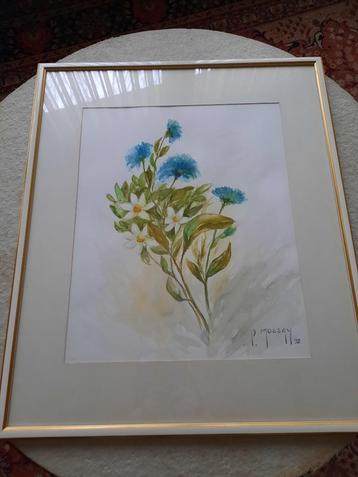 aquarel met bloemen beschikbaar voor biedingen