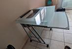 Computer tafeltje glas, Huis en Inrichting, Ophalen, Zo goed als nieuw, Glas