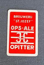 Oude speelkaart brouwerij ST-JOZEF te OP ITTER, Enlèvement ou Envoi, Comme neuf, Carte(s) à jouer