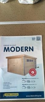 houten garage, 500 cm of meer, 2 ramen, Tuinhuis, Zo goed als nieuw