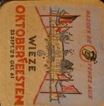 Bierkaarje bierviltje oktoberfeesten Wieze 1961, Verzamelen, Biermerken, Ophalen of Verzenden, Zo goed als nieuw, Viltje(s), Overige merken