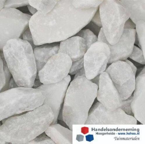 Extra witte breuksteen rotsen schanskorf deco wit contrast, Tuin en Terras, Grind, Keien en Split, Nieuw, Kei, Wit, Verzenden