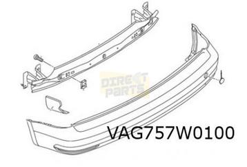 Volkswagen Caddy (7/15-12/20) Achterbumperversterking Origin beschikbaar voor biedingen