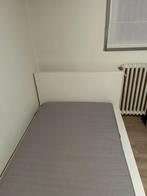 Eenpersoonsbed wit Ikea (+ lattenbodem + matras), Huis en Inrichting, Slaapkamer | Bedden, Ophalen, Gebruikt, 90 cm, Eenpersoons