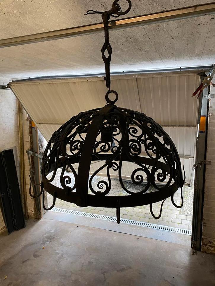 Lampe en fer forgé, Huis en Inrichting, Lampen | Hanglampen, Gebruikt, 50 tot 75 cm, Metaal, Ophalen