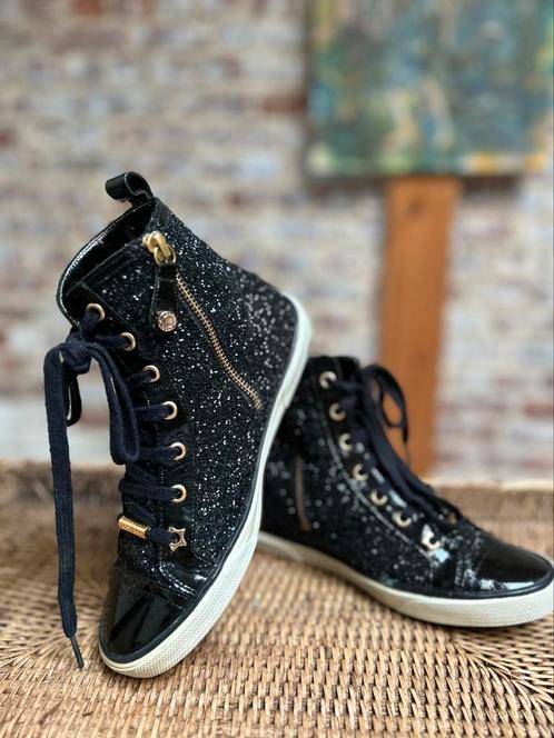 Jimmy Choo sneakers hautes noir strass 36,5, Vêtements | Femmes, Chaussures, Noir
