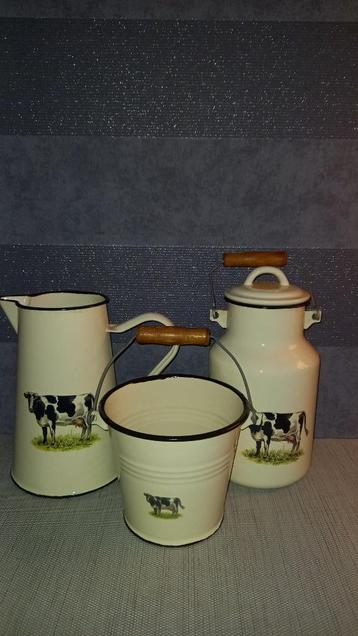 Set vintage en métal, Enlèvement ou Envoi, Maison et Meubles