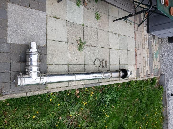 Pelletkachel rookkanaal, Huis en Inrichting, Kachels, Gebruikt, Pelletkachel, Ophalen
