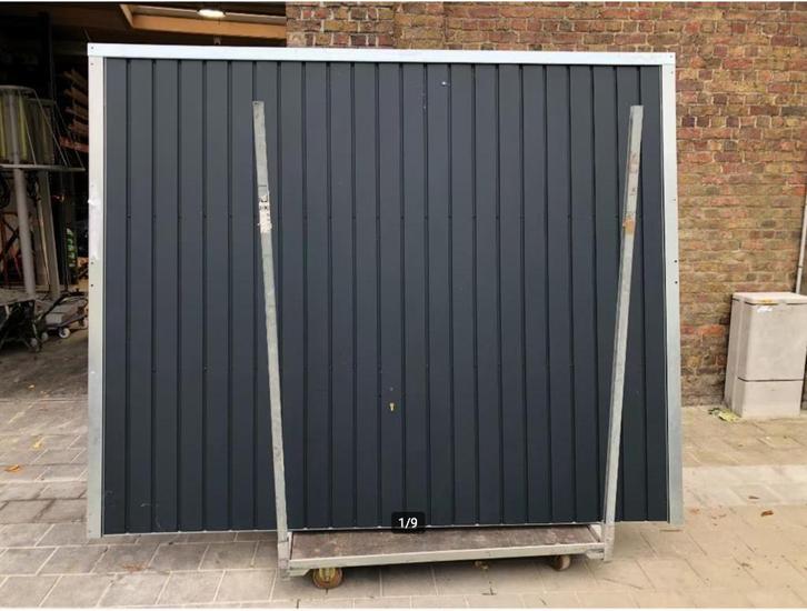 garagepoort kantelpoort manueel GRIJS, Doe-het-zelf en Bouw, Deuren en Vliegenramen, Gebruikt, Ophalen