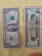 Biljetten dollar frankrijk en India bieden, Postzegels en Munten, Ophalen of Verzenden