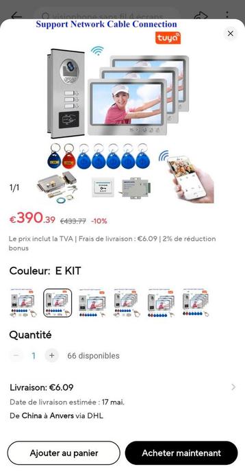 Visiophone avec wifi  3 unités 